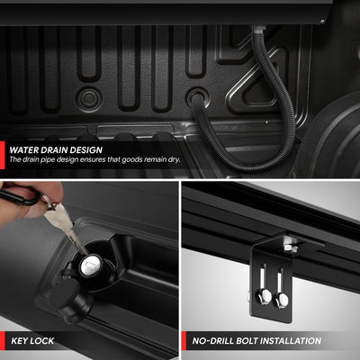 5Ft Bed Retractable Tonneau Cover<br>24-26 Toyota Tacoma
