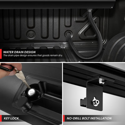 5.5Ft Bed Retractable Tonneau Cover<br>22-26 Toyota Tundra