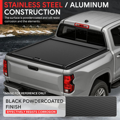 5.2Ft Bed Retractable Tonneau Cover<br>14-26 Chevy Colorado, GMC Canyon
