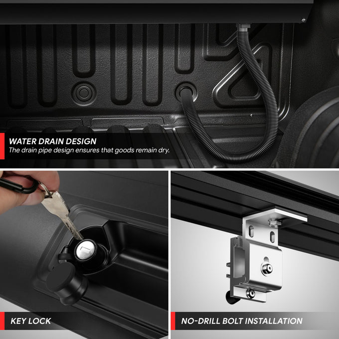 5.2Ft Bed Retractable Tonneau Cover<br>14-26 Chevy Colorado, GMC Canyon