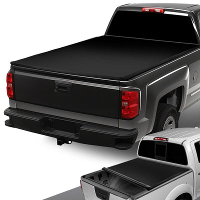 8 ft. Bed Soft Roll-Up Tonneau Cover<br>14-18 Chevy Silverado / GMC Sierra 1500 2500HD 3500HD