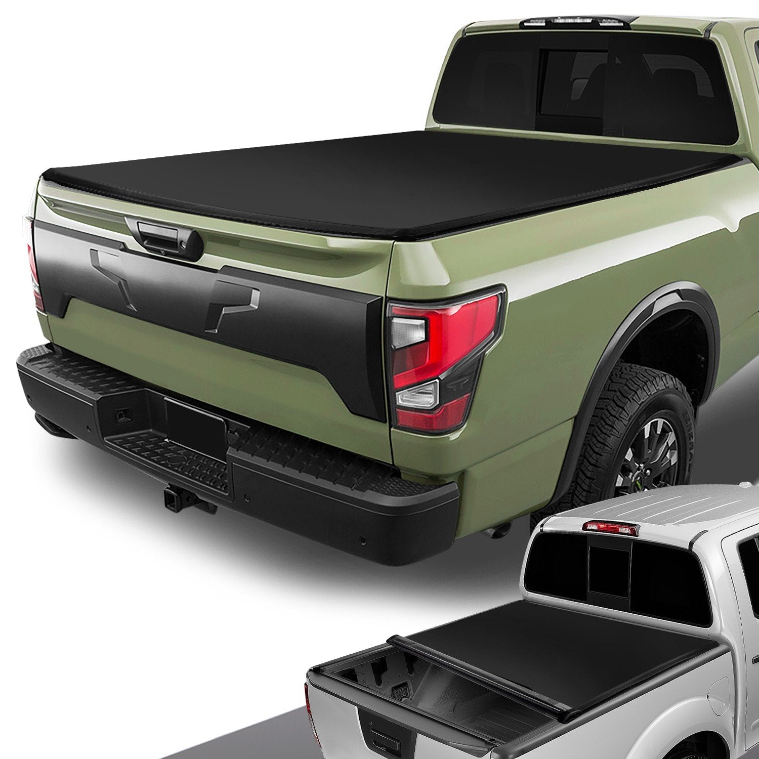 6 ft. Bed Soft Roll-Up Tonneau Cover<br>04-15 Nissan Titan