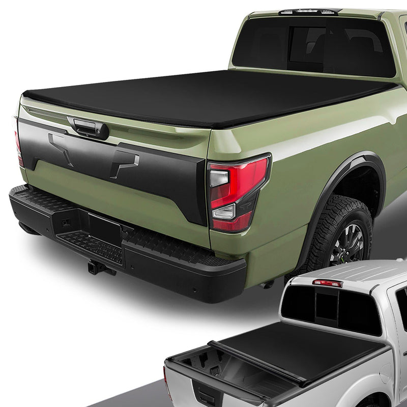 6 ft. Bed Soft Roll-Up Tonneau Cover<br>04-15 Nissan Titan