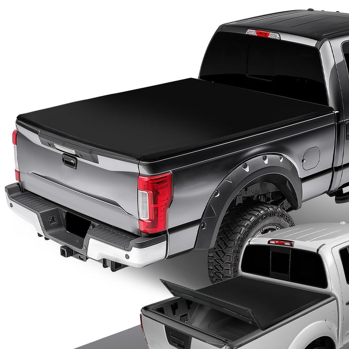 8 ft. Bed Soft Tri-Fold Tonneau Cover<br>15-19 Ford F250 F350 F450 Super Duty