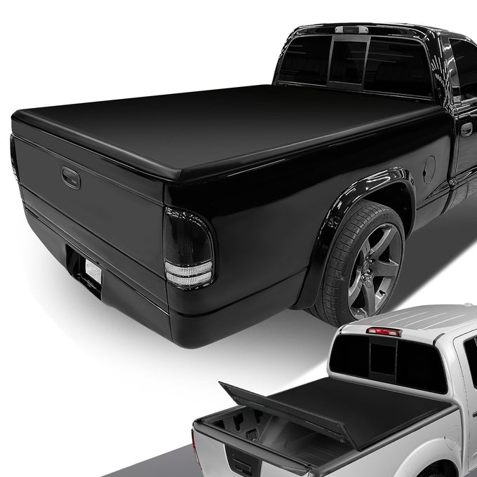 5.25 ft. Bed Soft Tri-Fold Tonneau Cover<br>00-04 Dodge Dakota