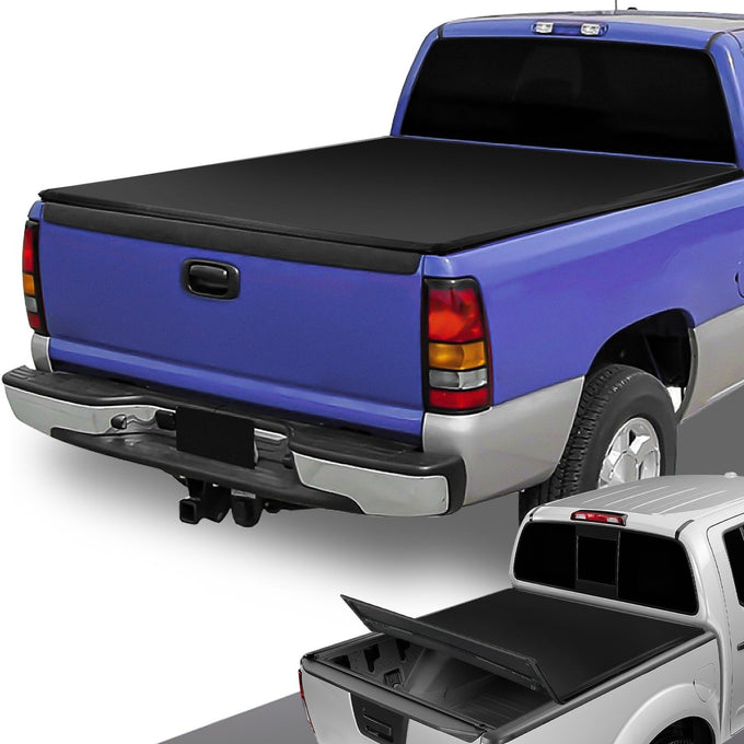 8 ft. Bed Soft Tri-Fold Tonneau Cover<br>99-07 Chevy Silverado / GMC Sierra 1500 2500 3500
