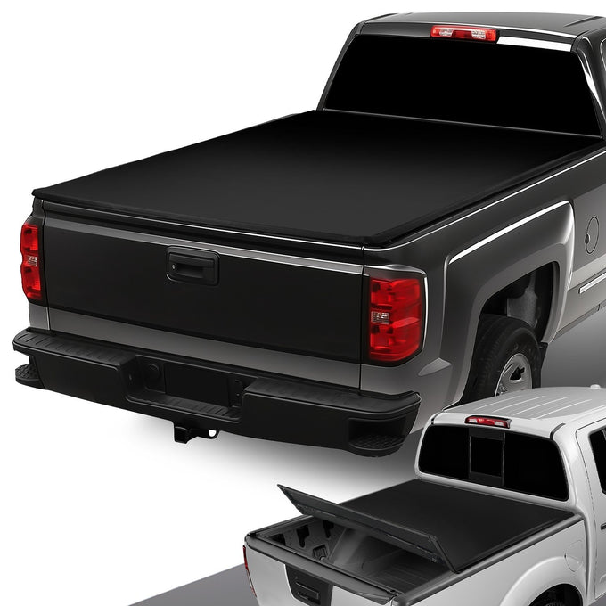 8 ft. Bed Soft Tri-Fold Tonneau Cover<br>07-13 Chevy Silverado / GMC Sierra 1500 2500 3500