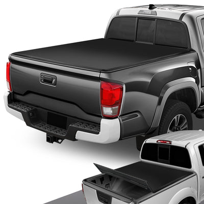 6 ft. Bed Soft Tri-Fold Tonneau Cover<br>16-19 Toyota Tacoma