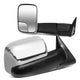 Chrome Manual Towing Mirrors (Pair)<br>94-02 Dodge Ram 1500 2500 3500