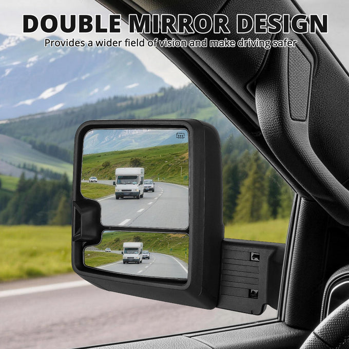Powered Heated Tow Mirrors w/o Blind Spot Monitoring<br>19-25 Chevy Silverado 1500, 2022 Chevy 1500 LTD