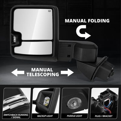 Powered Heated Tow Mirrors w/o Blind Spot Monitoring<br>19-25 Chevy Silverado 1500, 2022 Chevy 1500 LTD