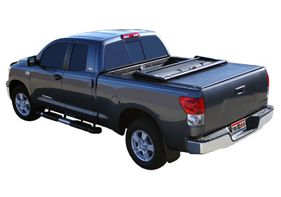 Deuce Soft Folding Tonneau Cover -Black <br> 07-21 Toyota Tundra with Track System 5.5 ft. Bed