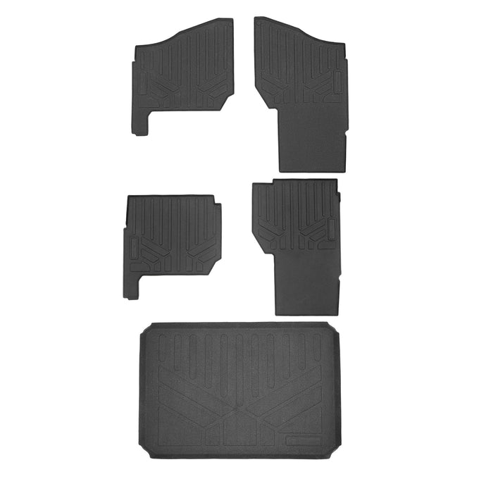 2 Row Rubber Floor Liners & Bed Mat Liner Set <br> 19-21 Polaris Ranger XP 1000
