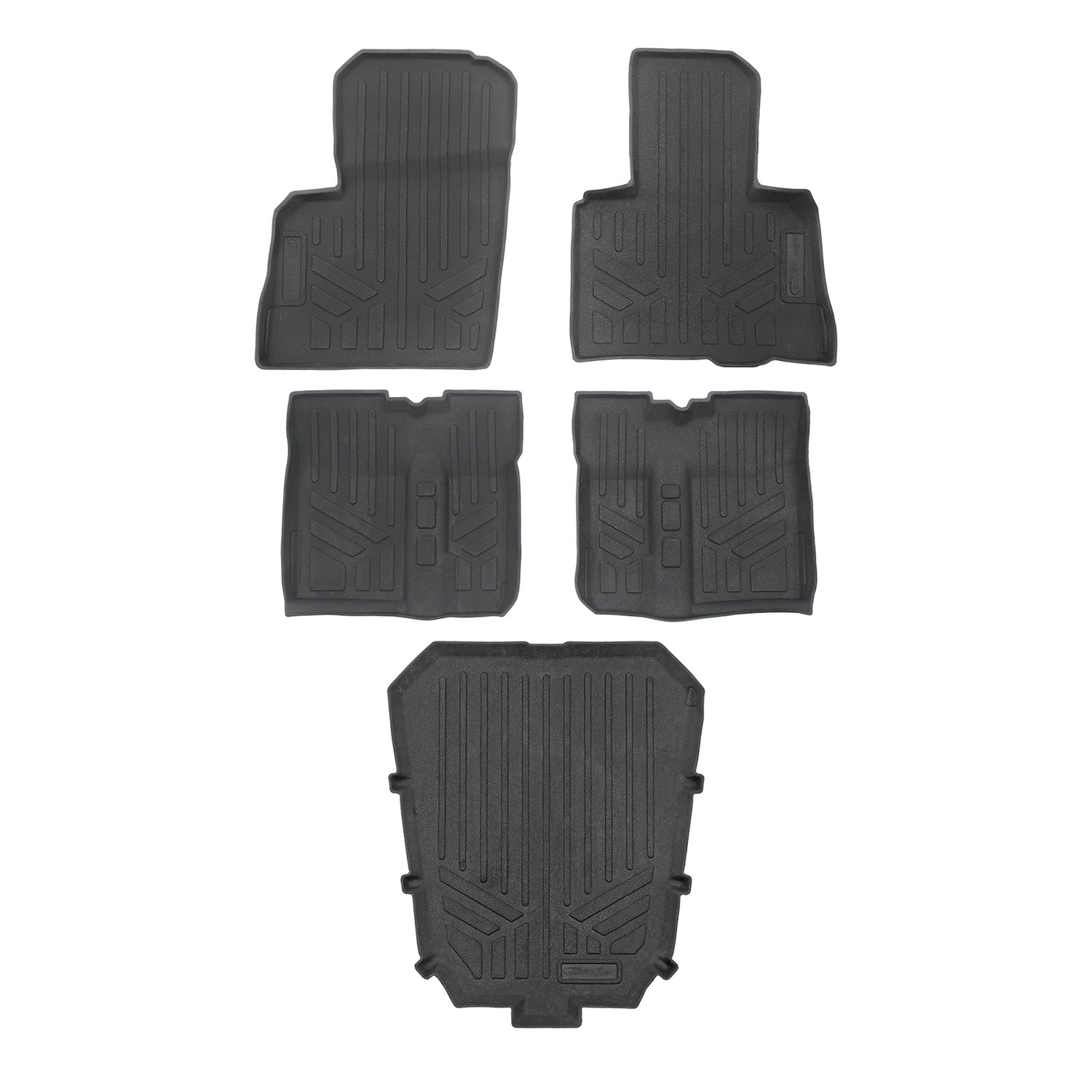 2 Row & Cargo Bed Rugged Rubber Floor Liner Set <br> 20-24 Polaris RZR Pro R