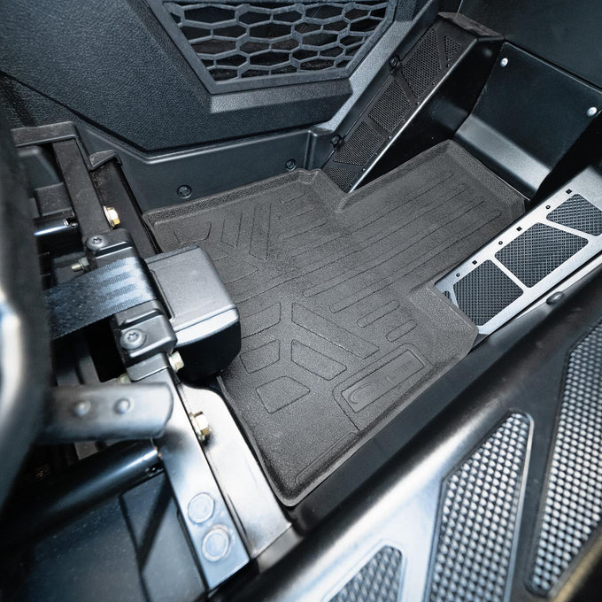 2 Row & Cargo Bed Rugged Rubber Floor Liner Set <br> 20-24 Polaris RZR Pro R