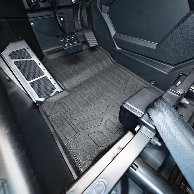 2 Row & Cargo Bed Rugged Rubber Floor Liner Set <br> 20-24 Polaris RZR Pro R