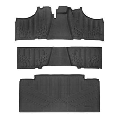 2 Row & Cargo Bed Rugged Rubber Floor Liner Set <br> 19-24 Kawasaki Mule PRO
