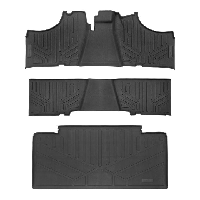 2 Row & Cargo Bed Rugged Rubber Floor Liner Set <br> 19-24 Kawasaki Mule PRO