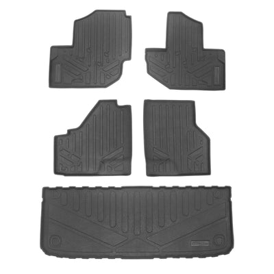 2 Row & Cargo Bed Rugged Rubber Floor Liner Set <br> 20-24 Kawasaki TERYX