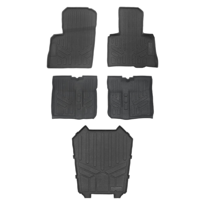 2 Row & Cargo Bed Rugged Rubber Floor Liner Set <br> 20-24 Polaris RZR Turbo / Pro XP