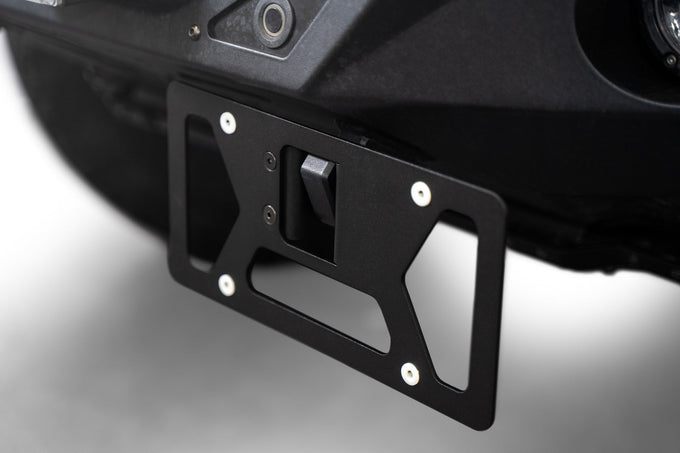 Clevis Mounted Front License Plate Bracket<br> Fits Universal