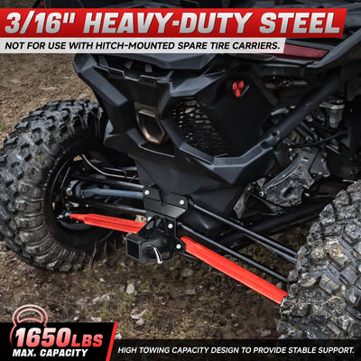 Heavy-Duty Steel 2in. UTV Rear Receiver Tow Trailer Hitch <br>17-23 Can-Am Maverick