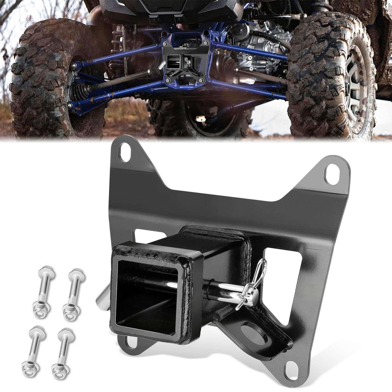 2 in. Tow Hitch Receiver w/Hitch Pin & Clip <br> 19-24 Honda Talon 1000X,1000R,1000R-4,1000X-4