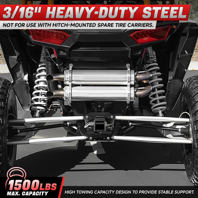 2 in. Tow Hitch Receiver w/Hitch Pin & Clip <br> 14-23 Polaris RZR XP 1000, Turbo, 4 XP 1000, Turbo