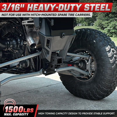 Heavy-Duty Steel 2in. UTV Rear Receiver Tow Hitch <br>20-25 Polaris RZR Pro XP 4