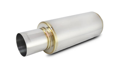 TPV Universal Muffler<br>4in. Round Straight Tip, 3in. inlet, 17in.