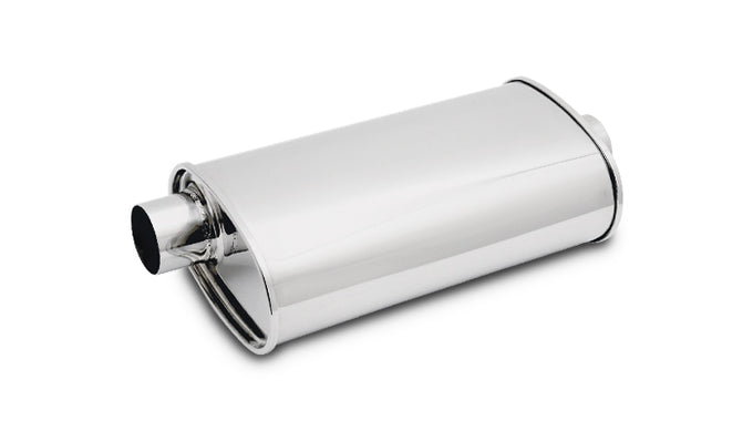 STREETPOWER Oval Muffler<br>3.50in. inlet/outlet Offset-Center