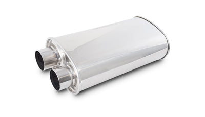 STREETPOWER Oval Muffler<br>2.50in. inlet/outlet Same side