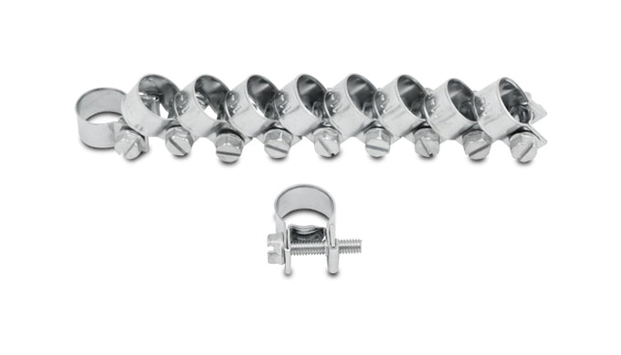 Fuel Injector Style Mini Hose Clamps<br>12mm-14mm Pack of 10