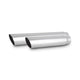 3in. Round Stainless Steel Tip<br>Single Wall Angle Cut - 2.5in. inlet 18in.
