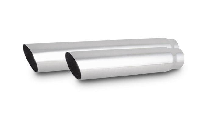 3in. Round Stainless Steel Tip<br>Single Wall Angle Cut - 2.5in. inlet 18in.