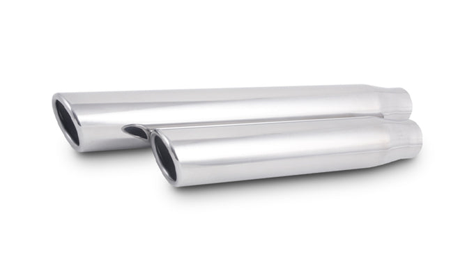 3.5in. Round Stainless Steel Tip<br>Single Wall Angle Cut - 3in. inlet 11in.
