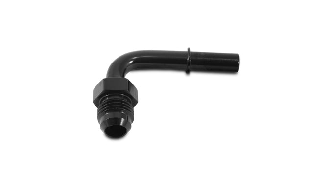 90 Degree Male AN Push-On EFI Adapter<br>AN Size -8, Barb Size 0.375in.