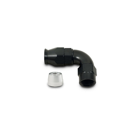 90 Degree High Flow Hose End Fitting<br>for PTFE Lined Hose -10AN
