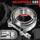 2in. Exhaust Pipe V-Band Clamp+Male/Female Flange <br>Universal