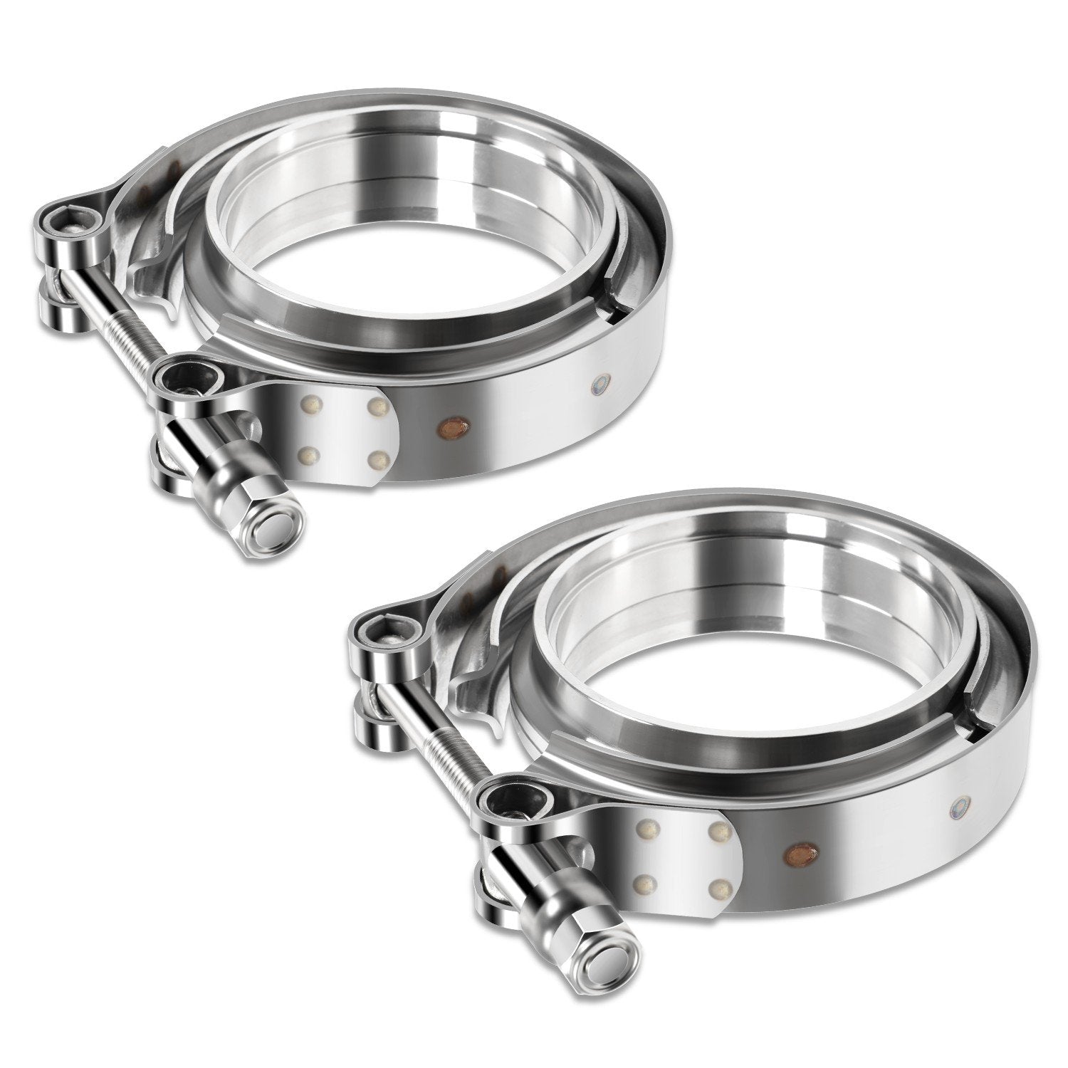 2x3in. Exhaust Pipe V-Band Clamps+Male/Female Flanges <br>Universal