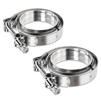 2x3in. Exhaust Pipe V-Band Clamps+Male/Female Flanges <br>Universal