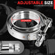 3in. Exhaust Pipe V-Band Clamp+Male/Female Flange <br>Universal