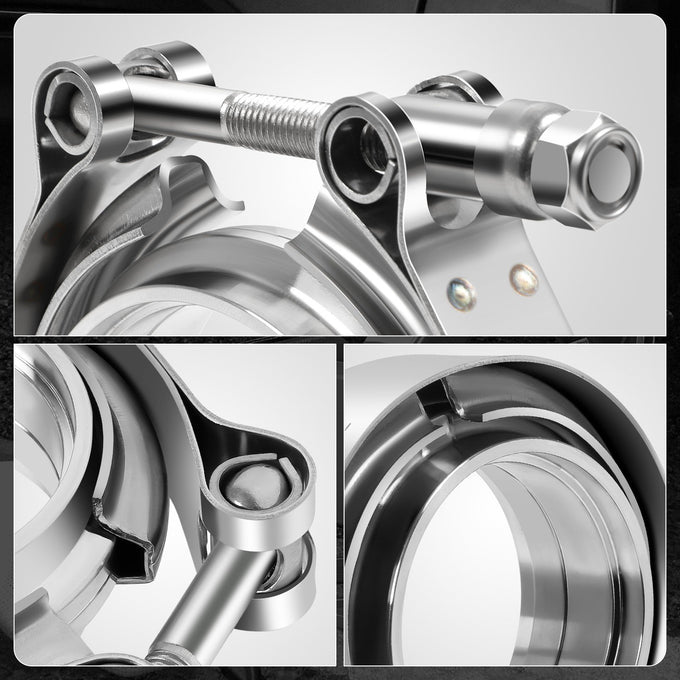 3in. Exhaust Pipe V-Band Clamp+Male/Female Flange <br>Universal