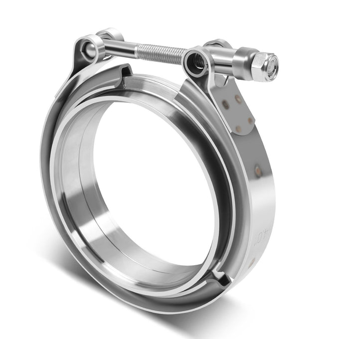4in. Exhaust Pipe V-Band Clamp+Male/Female Flange <br>Universal