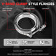 4in. Exhaust Pipe V-Band Clamp+Male/Female Flange <br>Universal