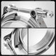 4in. Exhaust Pipe V-Band Clamp+Male/Female Flange <br>Universal