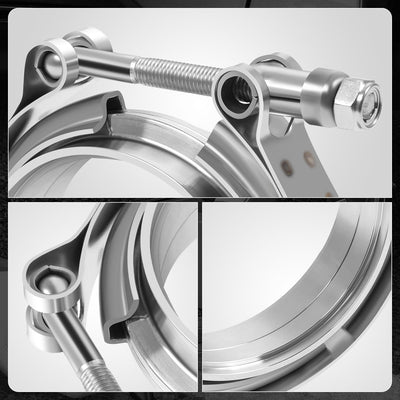 4in. Exhaust Pipe V-Band Clamp+Male/Female Flange <br>Universal