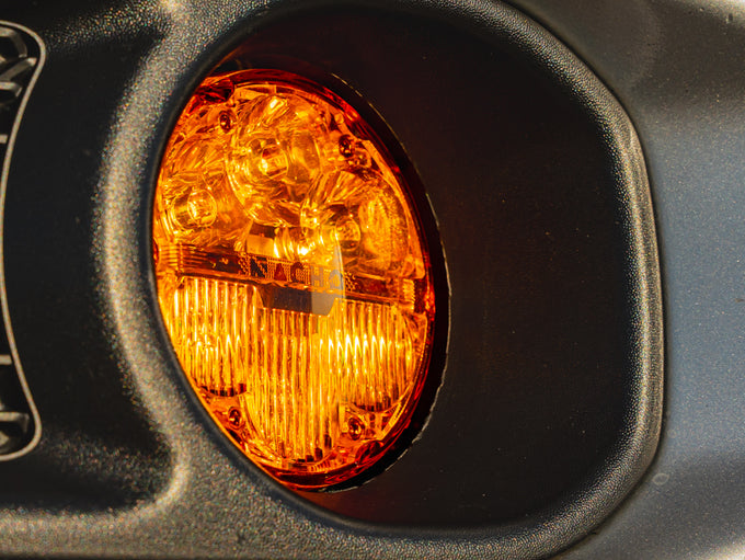 SAE Combo Amber Plug N Play Fog Light Kit (1pc Bumper Kit) <br>18-24 Jeep Wrangler, 20-24 Gladiator
