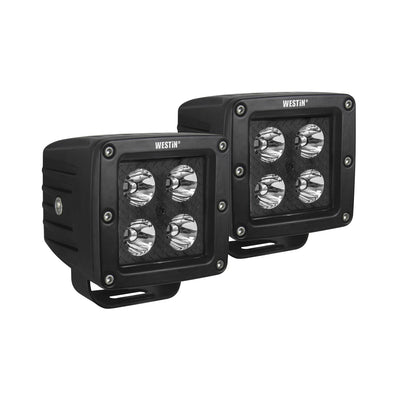 LED Auxiliary Light 3.2in x 3.0in Spot w/5W Cree <br> Universal Fit