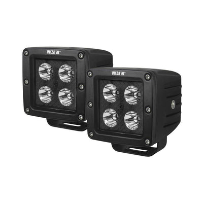 LED Auxiliary Lights 3in x 3in cube 20w Flood <br> Universal Fit